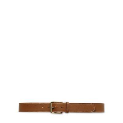 Ralph Lauren Pebbled Leather Belt Cuoio