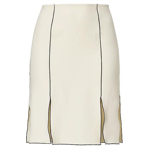 Ralph Lauren Lauren Woman Pleated Crepe Skirt Herbal Milk/polo Black