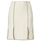 Ralph Lauren Lauren Woman Pleated Crepe Skirt Herbal Milk/polo Black