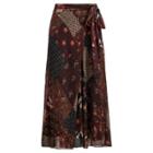 Ralph Lauren Floral Patchwork Chiffon Skirt Floral Patchwork