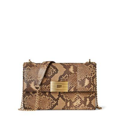 Ralph Lauren Python Rl Chain Bag Rl Tan