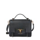 Ralph Lauren Leather Small Schooly Bag Black