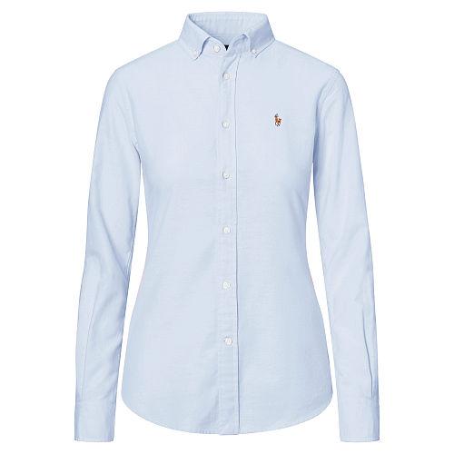 Polo Ralph Lauren Slim Fit Cotton Oxford Shirt Blue Hyacinth
