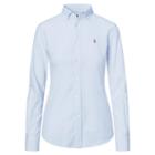 Polo Ralph Lauren Slim Fit Cotton Oxford Shirt Blue Hyacinth