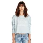 Ralph Lauren Denim & Supply Cropped Fleece Sweatshirt Alpine Blue La