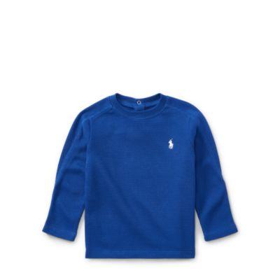 Ralph Lauren Waffle Cotton-blend T-shirt College Royal 3m