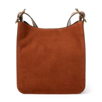 Ralph Lauren Nubuck Lennox Messenger Bag Saddle