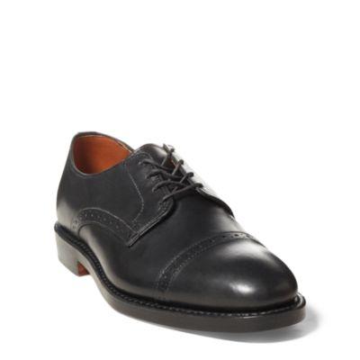 Ralph Lauren Slaton Calfskin Cap-toe Shoe Black