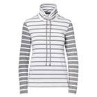 Ralph Lauren Golf Striped Funnelneck Pullover White/grey Hthr