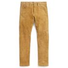 Ralph Lauren Slim Fit Roughout Suede Pant Light Brown