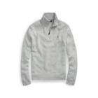 Ralph Lauren Tussah Silk Half-zip Sweater Andover Grey Heather