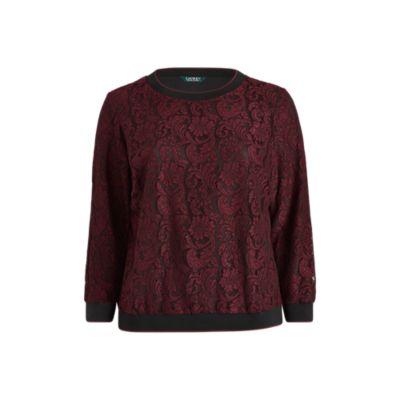 Ralph Lauren Stripe-trim Lace Pullover Rioja