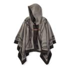 Ralph Lauren Bridle-print Hooded Poncho Silver/grey Hthr
