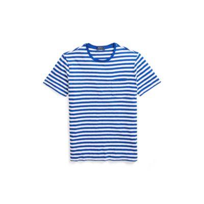 Ralph Lauren Striped Cotton Jersey T-shirt Sapphire Star/white