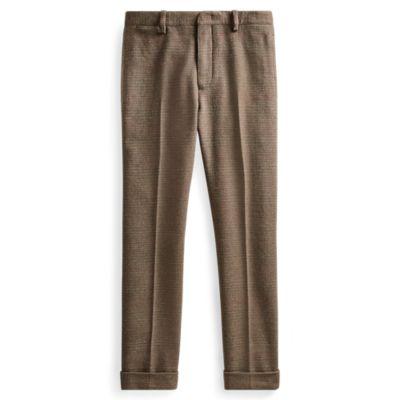 Ralph Lauren Slim Windowpane Suit Trouser Green Multi