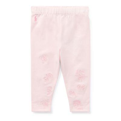 Ralph Lauren Embroidered Jersey Legging Hint Of Pink 6m