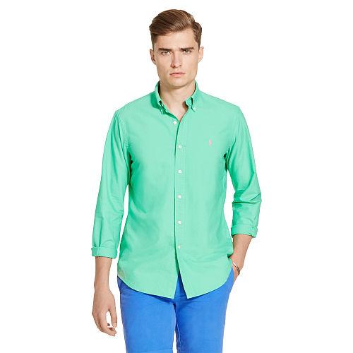 Polo Ralph Lauren Garment-dyed Cotton Shirt Pale Kelly