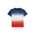 Ralph Lauren Classic Fit Cotton T-shirt Dark Cobalt/white/red 2x Big