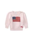 Ralph Lauren American Flag Sweater French Pink 3m