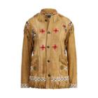 Ralph Lauren Beaded Fringe Deerskin Jacket Berkshire Tan