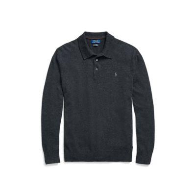Ralph Lauren Washable Cashmere Sweater Dark Granite Heather
