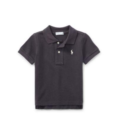 Ralph Lauren Cotton Mesh Polo Shirt Dark Slate 3m