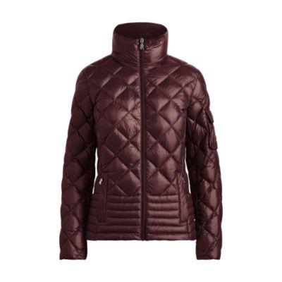 Ralph Lauren Quilted Down Jacket Burgundy