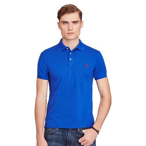 Polo Ralph Lauren Slim Stretch Cotton Mesh Polo Deep Royal