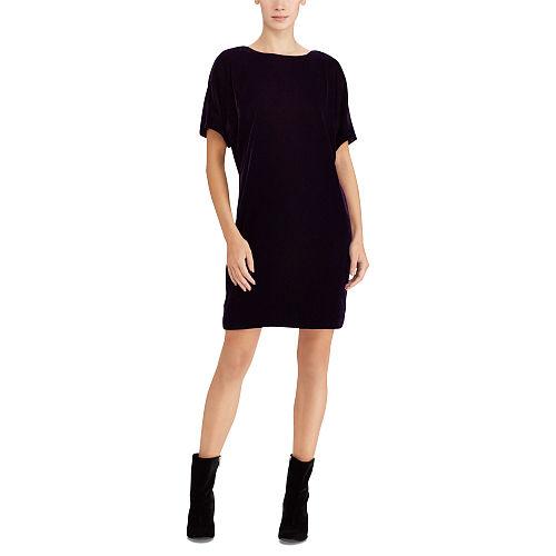 Ralph Lauren Lauren Velvet Short-sleeve Dress