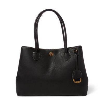 Ralph Lauren Leather Market Tote Black