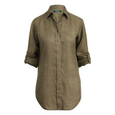 Ralph Lauren Linen Button-down Shirt Sage Moss