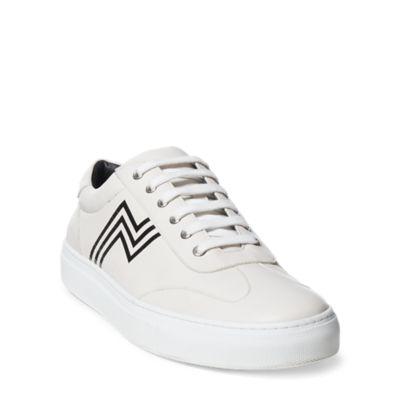 Ralph Lauren Savir Calfskin Sneaker White/black