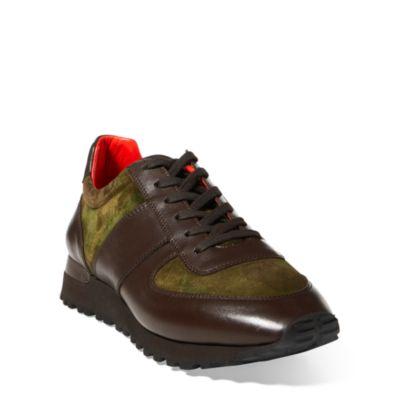 Ralph Lauren Ethan Camo Suede Sneaker Camo