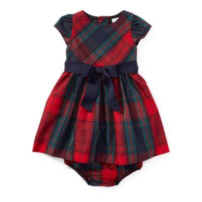 Ralph Lauren Tartan Taffeta Dress & Bloomer Holiday Tartan 24m