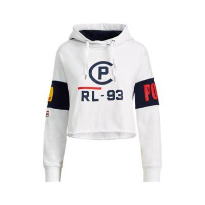 Ralph Lauren Cp-93 Cropped Fleece Hoodie Pure White
