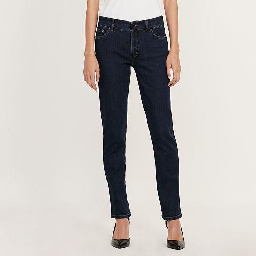 Ralph Lauren Lauren Slimming Straight Jean Rinse