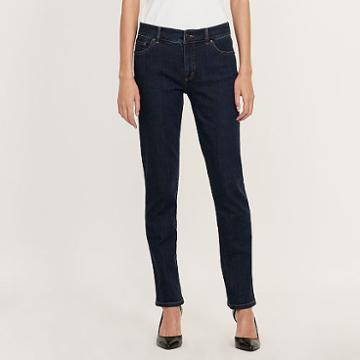 Ralph Lauren Lauren Slimming Straight Jean Rinse