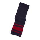 Ralph Lauren Rugby-stripe Wool-blend Scarf Hunter Navy/red
