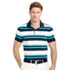Ralph Lauren Rlx Golf Custom-fit Striped Polo Shirt Sea Cruise/navy/white