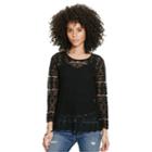 Ralph Lauren Denim & Supply Embroidered Tulle Top Polo Black