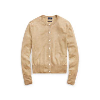 Ralph Lauren Merino Wool Cardigan Camel