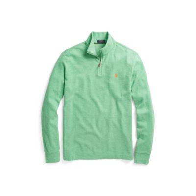 Ralph Lauren Cotton-blend Half-zip Pullover Tiller Green Heather