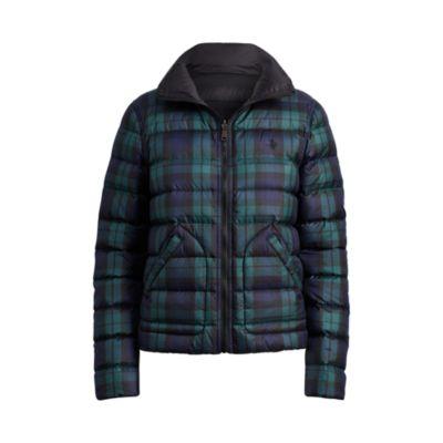Ralph Lauren Reversible Quilted Down Jacket Blackwatch Plaid