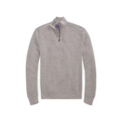 Ralph Lauren Piqu Merino-cashmere Sweater Classic Grey Heather