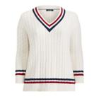 Ralph Lauren Cable-knit Cricket Sweater Cream/navy/crimson