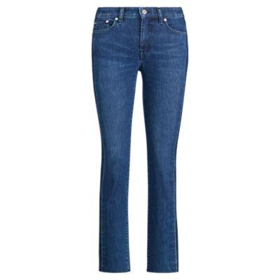 Ralph Lauren Premier Straight Ankle Jean Cdet Blue Sde Strpe Wsh 10p