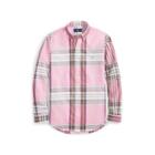 Ralph Lauren Classic Fit Madras Shirt Petal Rose/yellow Multi