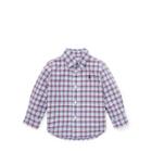 Ralph Lauren Plaid Cotton Oxford Shirt Blue/red Multi 12m