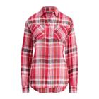 Ralph Lauren Plaid Button-down Shirt Red Multi