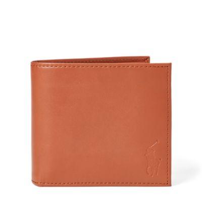 Ralph Lauren Leather Billfold Wallet Whiskey